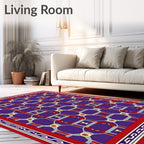 Majestic Purple Red Geometric Link Rug