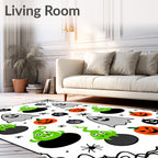 Spooky Halloween Ghosts Pumpkin Spider Medley Rug