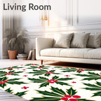 Green Holly Berry Holiday Radiance Rug