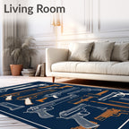 Vintage Gun Collection Graphic Rug