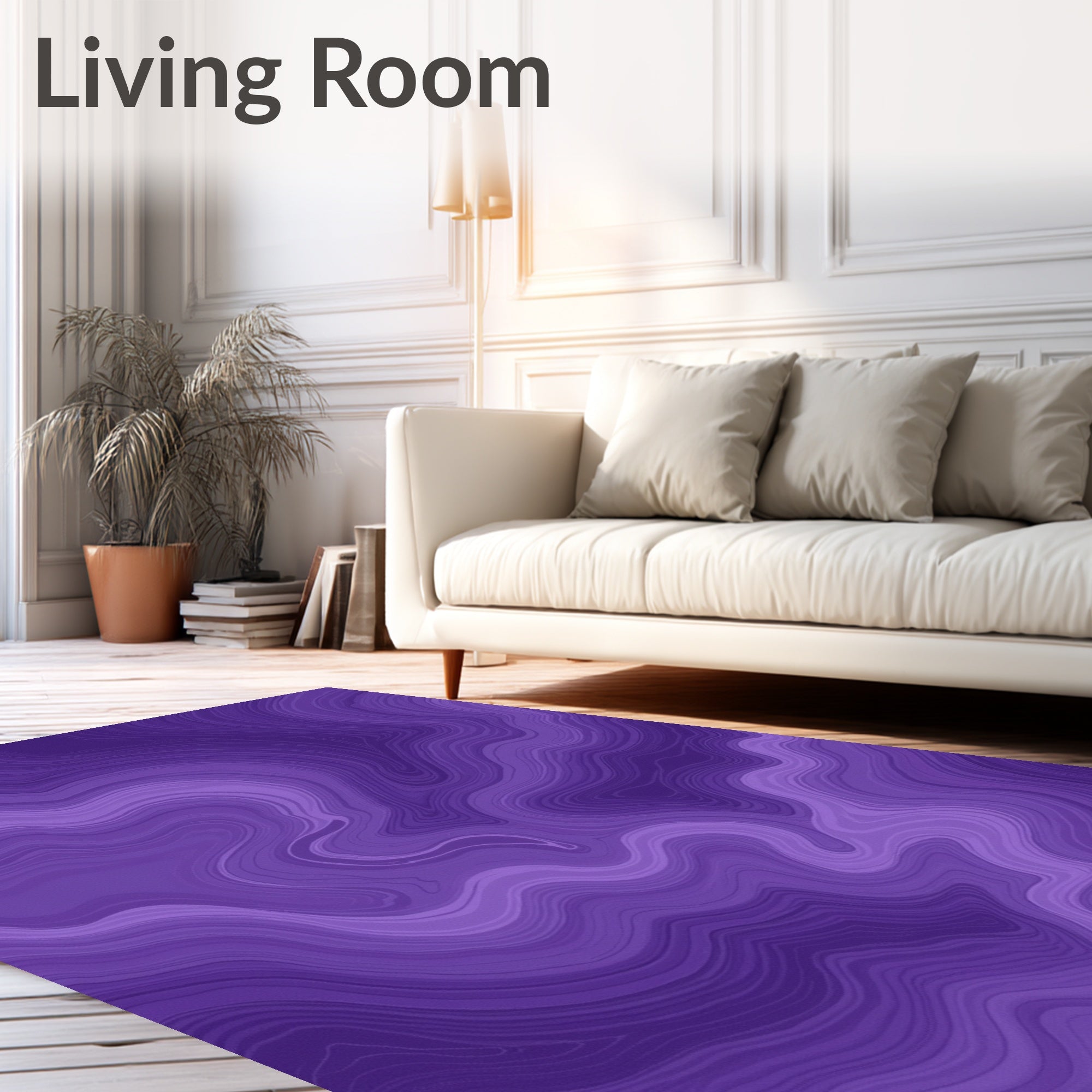 Amethyst Swirl Abstract Agate Rug