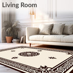 Ornate Dark Brown Center Medallion Rug