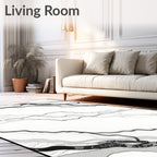Monochromatic Abstract Organic Flow Rug