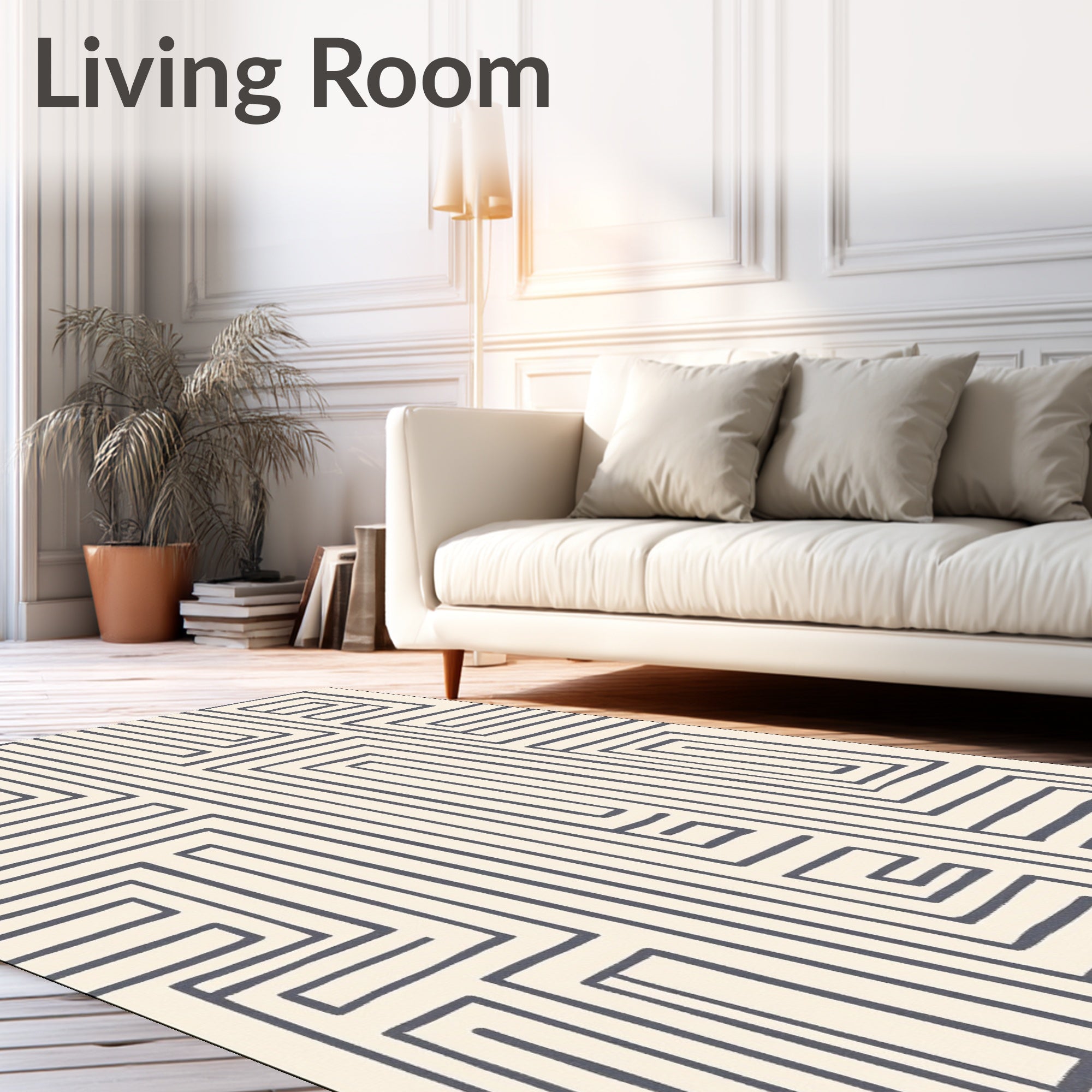 Navajo Inspired Gray Maze Rug