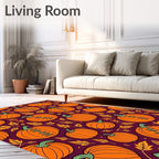 Orange Festive Pumpkin Foliage Medley Rug