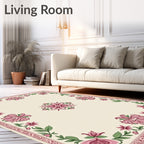 Pink Floral Bouquet Meadow Rug