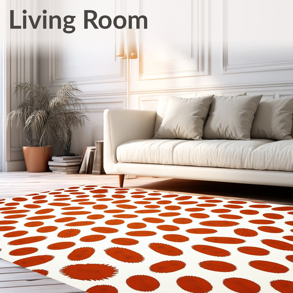 Burnt Orange Organic Spot Rug