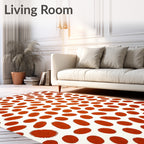 Burnt Orange Organic Spot Rug