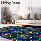 Festive Holly Berry Wreath Swirl Rug
