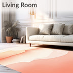 Coral Gradient Abstract Landscape Rug