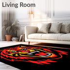 Fiery Red Yellow Tiger Roar Rug