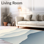Serene Blue Mountain Layers Rug