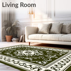 Deep Forest Medallion Ornamental Rug