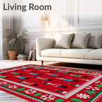 Red Nutcracker Soldier Holiday Rug