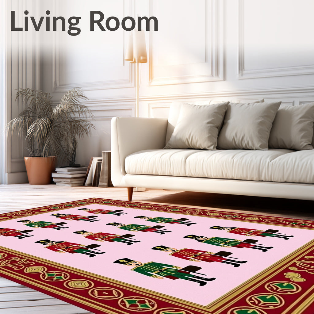 Crimson Green Soldier Collection Frame Rug