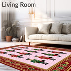 Crimson Green Soldier Collection Frame Rug