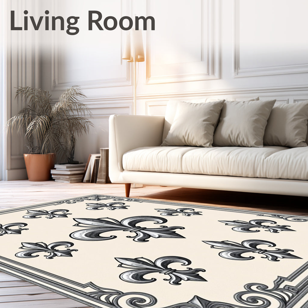 Ornate Fleur de Lis Collection Rug