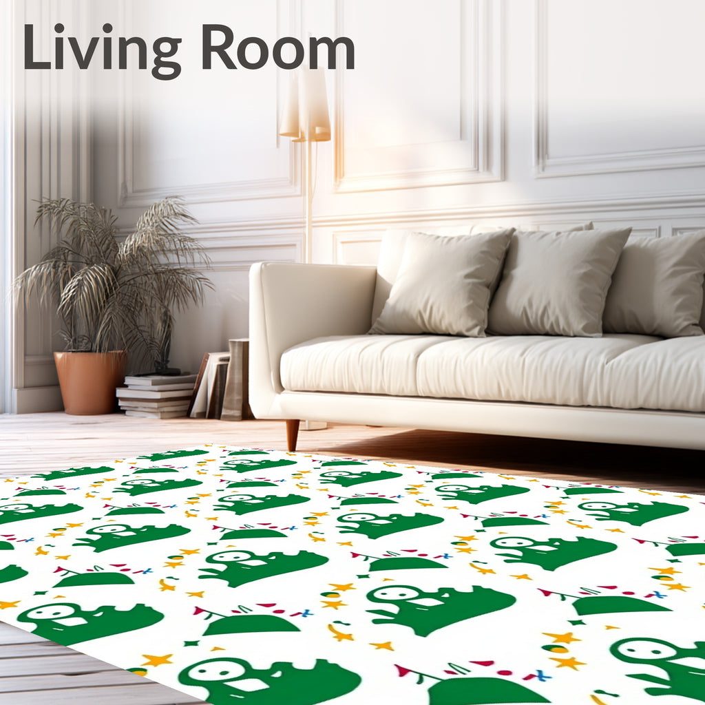 Green Landscape Stars and Flags Rug
