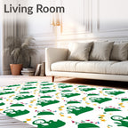 Green Landscape Stars and Flags Rug