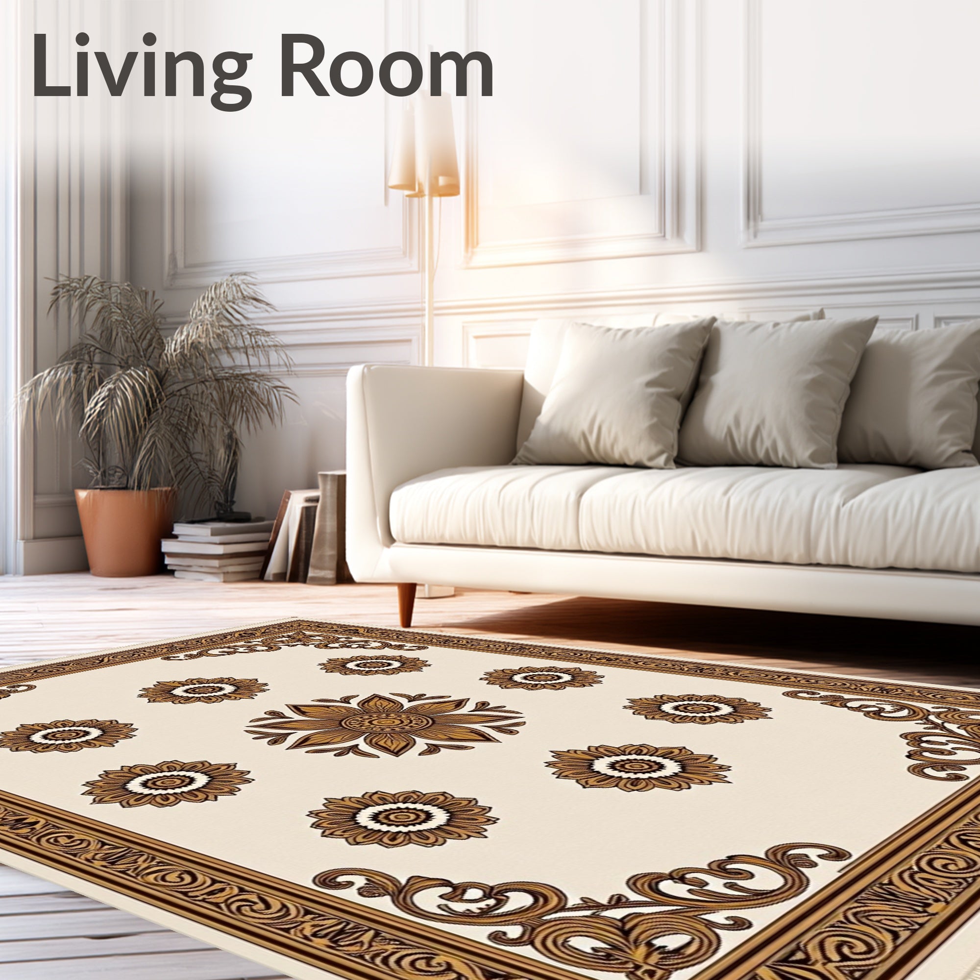Ornate Floral Bloom Arrangement Rug