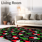 Festive Gnomes And Christmas Trees Rug