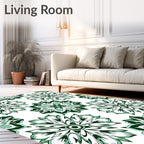 Jasmine Bloom Mandala Green Rug