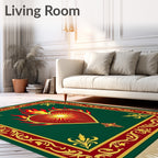 Sacred Heart Of Flames Green Rug