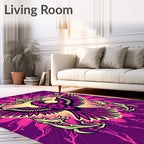 Majestic Pink Eagle Crest Rug