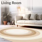 Neutral Gradient Concentric Circles Rug