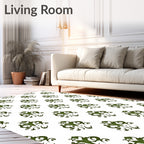 Dark Forest Scrollwork Medallion Rug