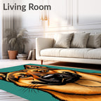 Majestic German Shepherd Amber Eyed Portrait Rug