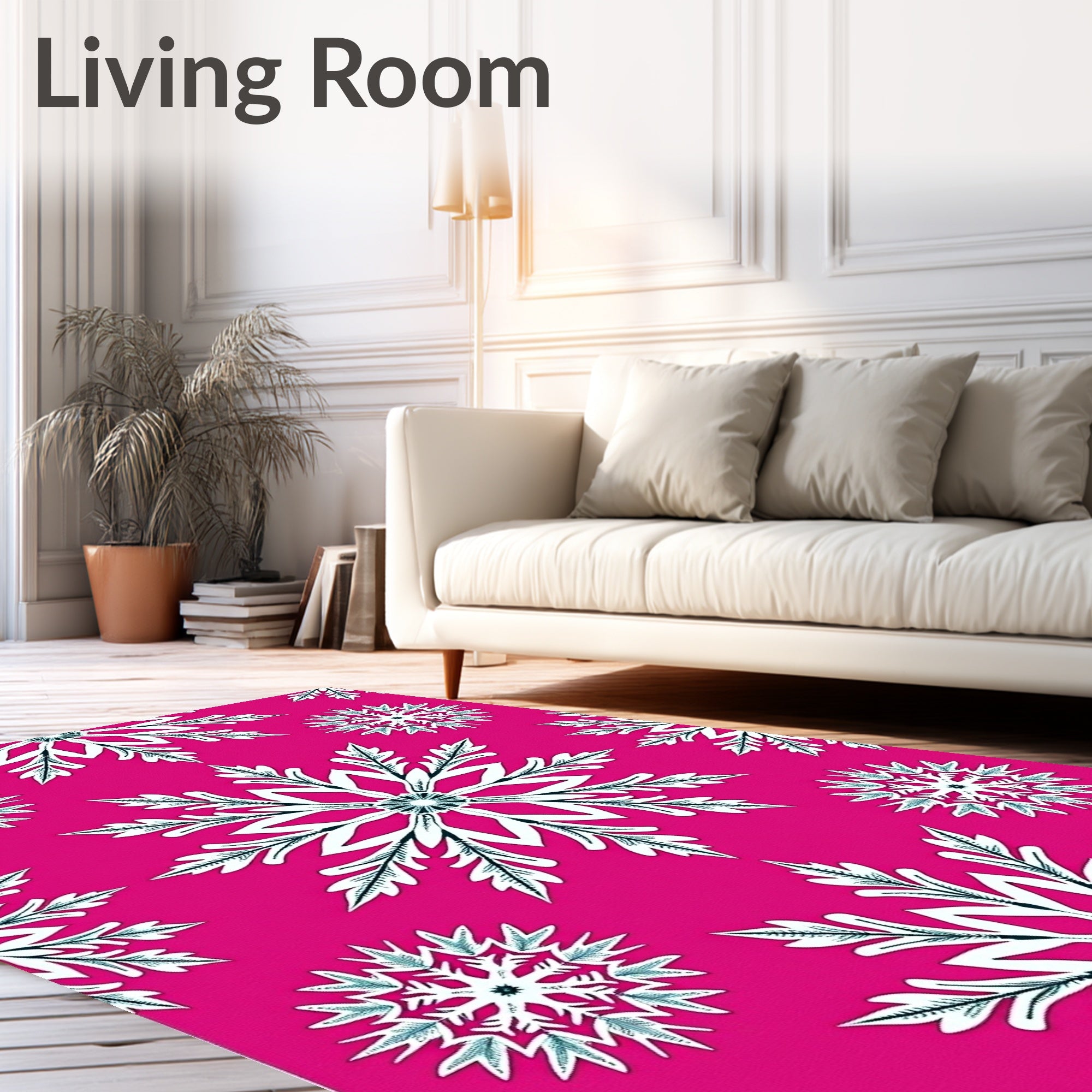Fuchsia Snowflake Cascade Repeat Rug
