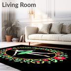Emerald Ballerina Floral Oval Charm Rug