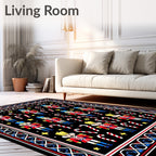 Whimsical Nutcracker Candy Cane Holiday Rug