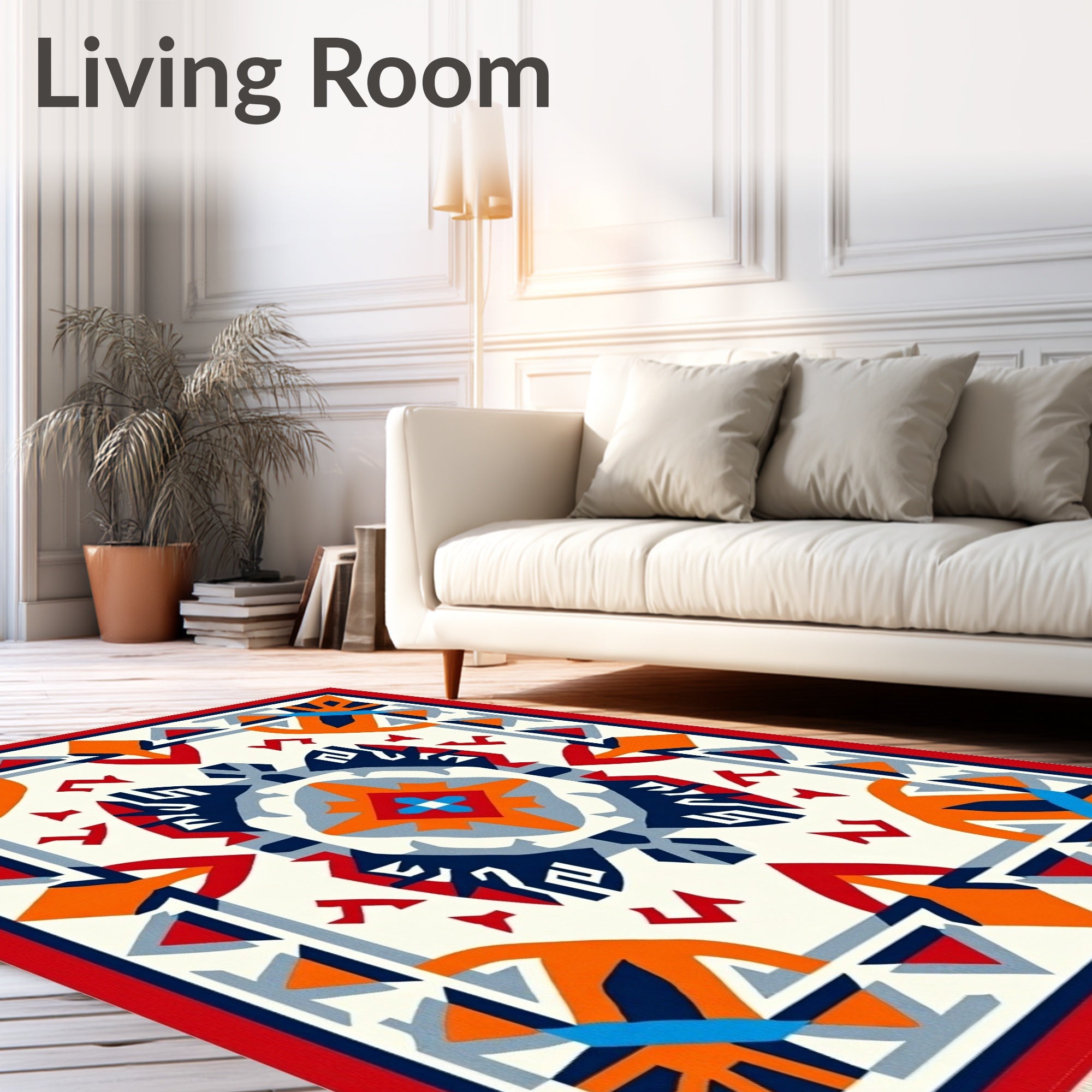 Bold Geometric Aztec Inspired Rug