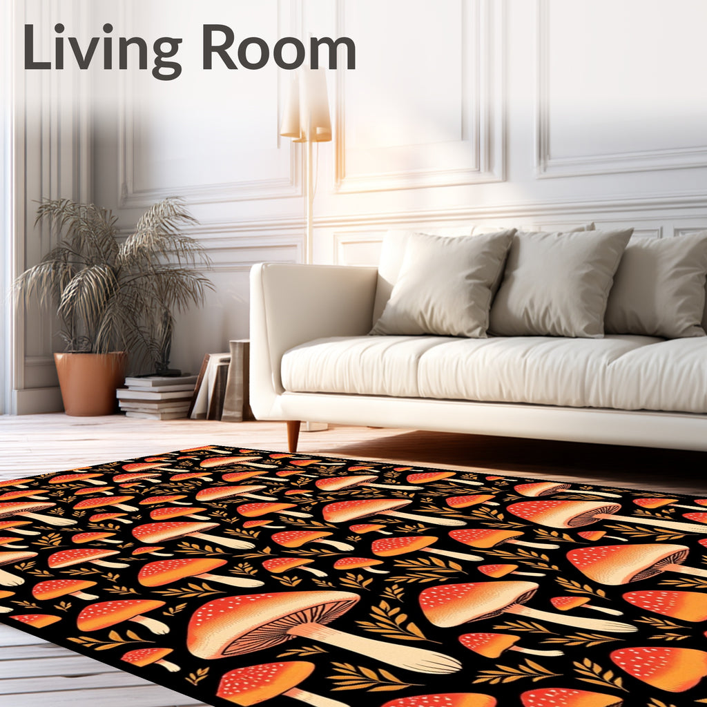 Spotted Fly Agaric Autumn Forest Rug