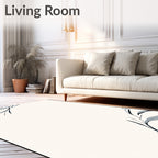 Ink Wash Willow Leaf Scroll Rug