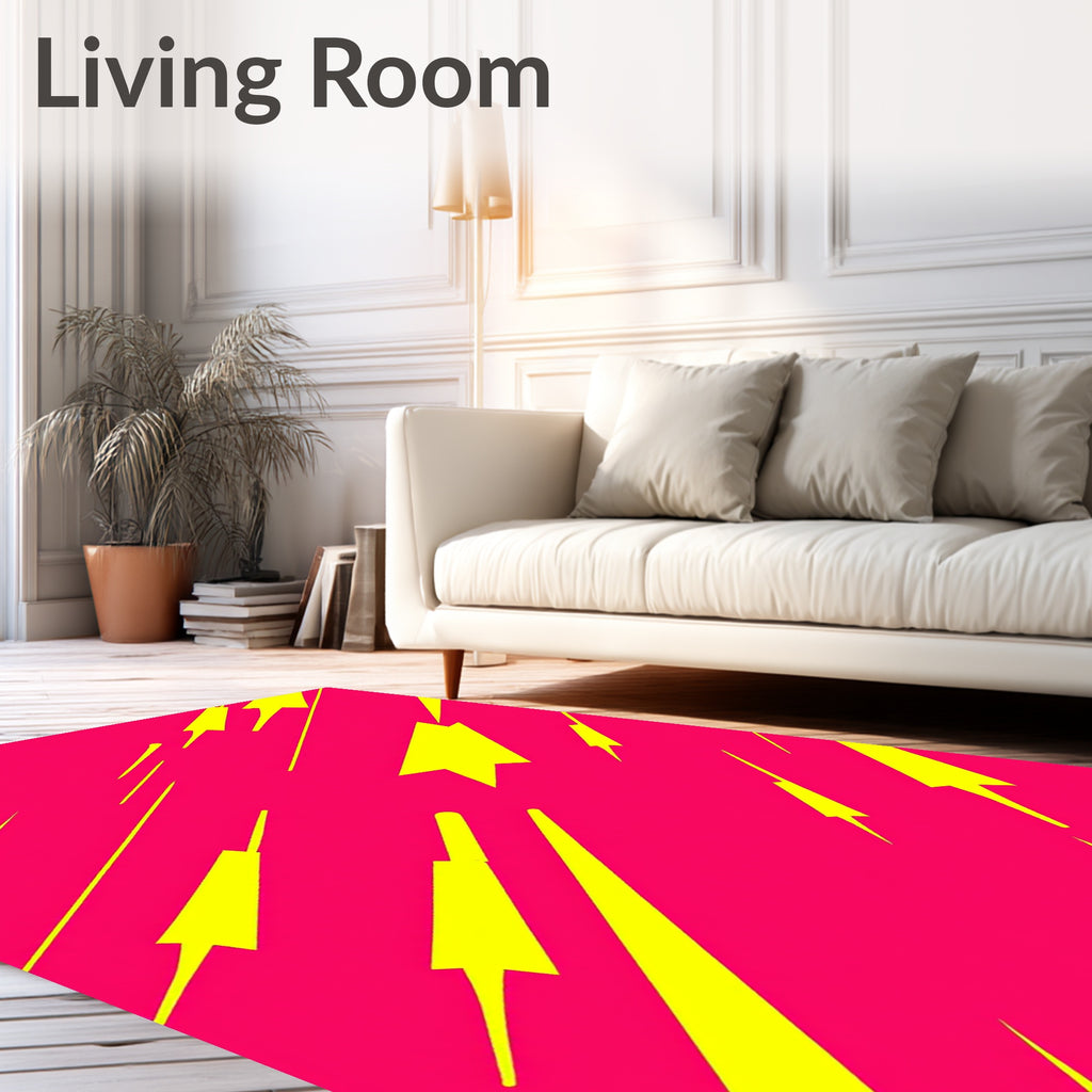 Electric Yellow Comet Trail Rug