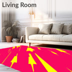 Electric Yellow Comet Trail Rug