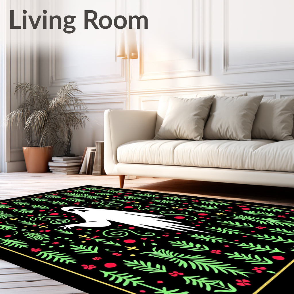 Spooky Ghost Botanical Garden Rug