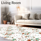 Whimsical Collage Of Figures And Elements Rug