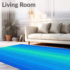 Azure Ombre Vertical Stripe Rug