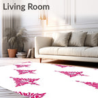 Hot Pink Ornate Tree Medallion Rug