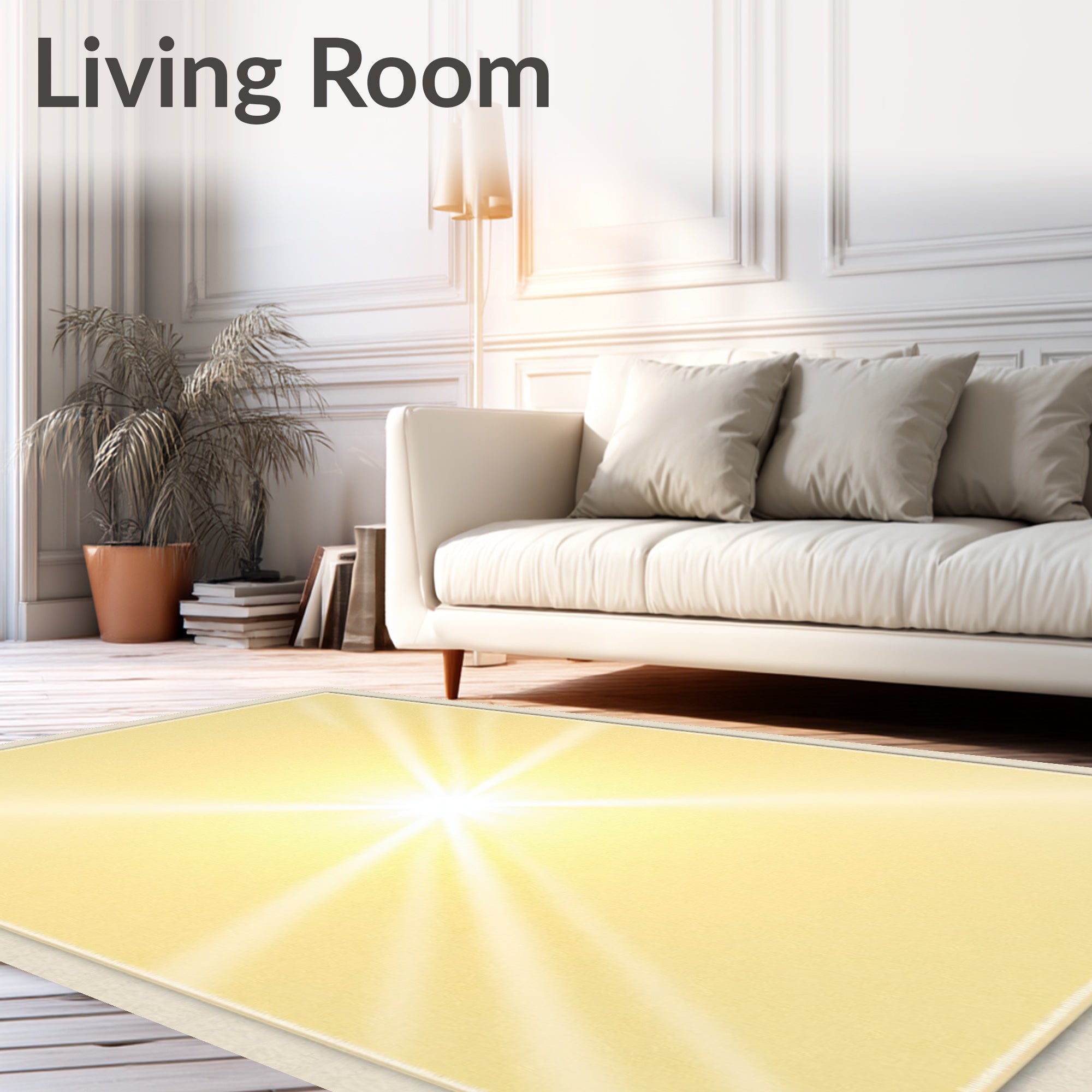 Golden Sunburst Radiant Flare Rug