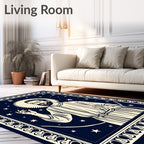 Navy Starry Night Saint Portrait Rug