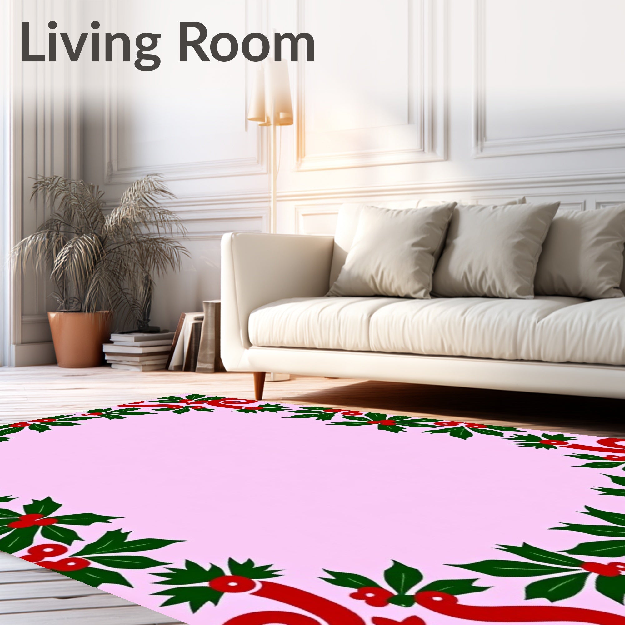 Vintage Cherries Holly Border Rug