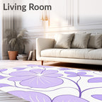 Lavender Floral Vine Arrangement Rug