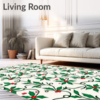 Holiday Holly Berry Vine Rug