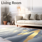 Golden River Through Clouds Rug