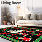 Whimsical Christmas Nativity Scene Rug